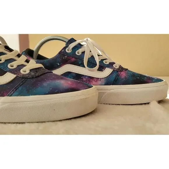 Vans Womens Size 8 Cosmic Galaxy Space Sneakers  Skateboarding Shoes - Picture 4 of 9
